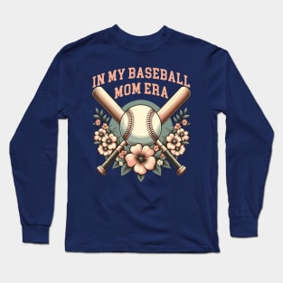 in my baseball mom era - floral design Long Sleeve T-Shirt